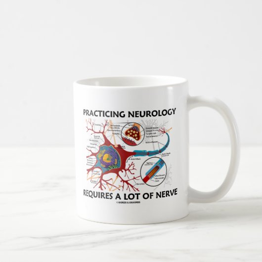 Praktische neurologie vereist veel zenuwen koffiemok (Rechts)