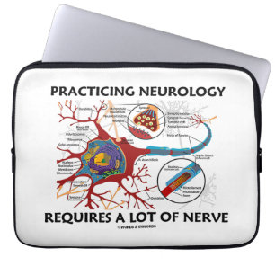 Praktische neurologie vereist veel zenuwen laptop sleeve