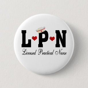 Praktische verpleegkunde met lpn-vergunning ronde button 5,7 cm