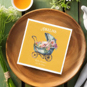 Pram Baby shower gepersonaliseerd Servet