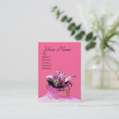 PRAM MET BABY SHOWER VAN STROOMSTROMEN, parelpapi Visitekaartje (Staand voorkant)