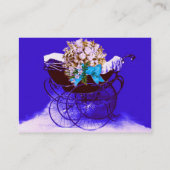  PRAM MET BABY SHOWER VAN STROOMSTROMEN, parelpapi Visitekaartje (Achterkant)