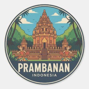 Prambanan Tempel Indonesië UNESCO Ronde Sticker