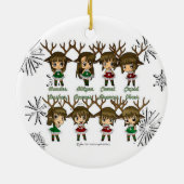 Prancer Keramisch Ornament (Achterkant)