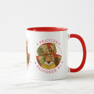PRANCER REINDEER Red Combo Mug