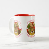 PRANCER REINDEER Rouge Mug à deux tons (Devant gauche)