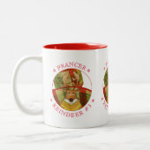 PRANCER REINDEER Rouge Mug à deux tons (Gauche)