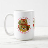 PRANCER REINDEER Tall White Mug (Gauche)
