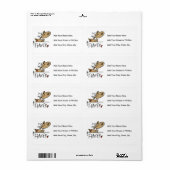 Prancer Rendier Kerst T-shirts en geschenken Etiket (Full Sheet)