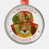 PRANCER RENDIEREN Premium Rond Ornament (Voorkant)