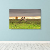 Pranching paarden canvas (Insitu (Houten vloer))