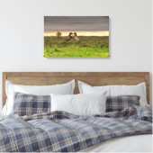 Pranching paarden canvas afdruk (Insitu (Slaapkamer))