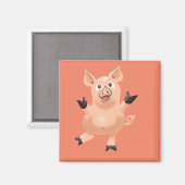 Prancing Pig Magneet (Voorkant / Achterkant)