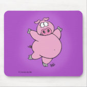 Prancing Pig Mousepad Muismat (Voorkant)