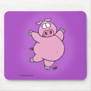 Prancing Pig Mousepad Muismat