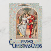 Prang's Christmas Card (ca. 1886) Invitation. Kaart (Voorkant / Achterkant)