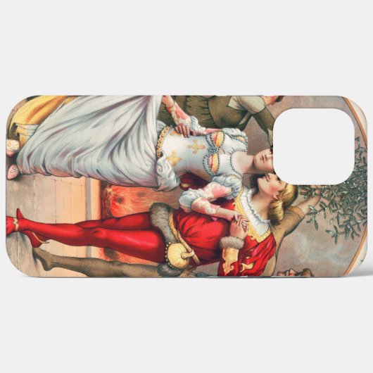 Prang's Christmas Card (ca. 1886) iPhone Case (Achterkant (horizontaal))
