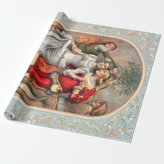 Prang's kerstkaart (ca. 1886) inpakpapier