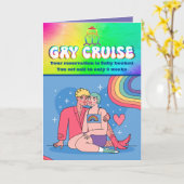 Prank Gay Cruise Carte d'anniversaire, Photo de ch (Fleur jaune)