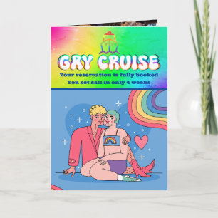 Prank Gay Cruise Verjaardag, Aangepaste Vrienden L Kaart