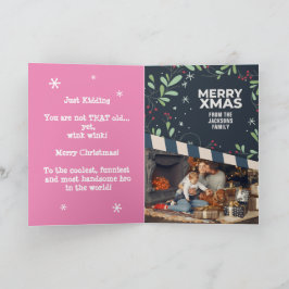 Prank Senior Pakket Kerstmis, Aangepaste Familie F Kaart