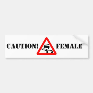 Prank, VOORZICHTIG! VROUW sticker