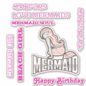 praten als een Zeemeermin Sticker (Voorkant)