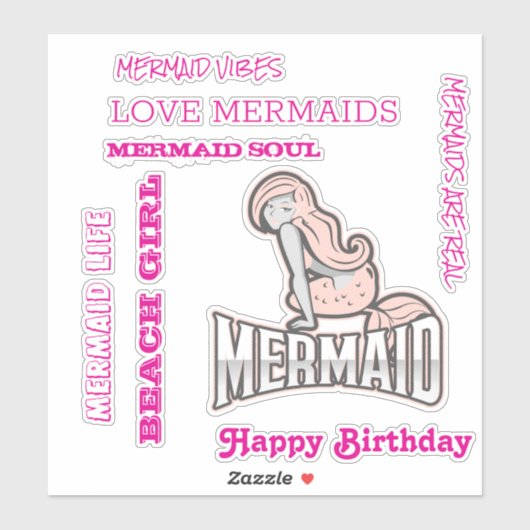 praten als een Zeemeermin Sticker (Vel)