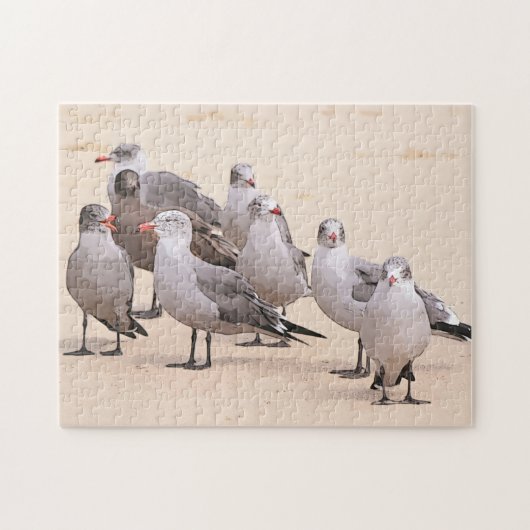 Praten in een Zee van Crowd Puzzle Legpuzzel (Horizontaal)