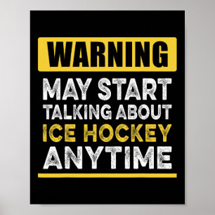 Praten over ijshockey, altijd grappig ijshockey poster