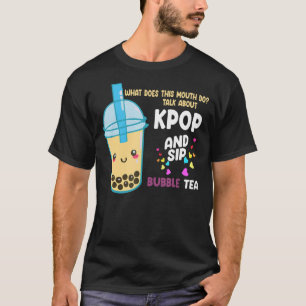 praten over kpop en sip bubble tea Kpop merch T-shirt