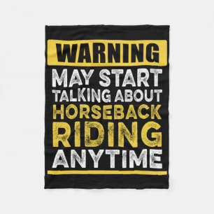 Praten over paardrijden Anytime Funny Eques Fleece Deken