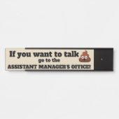 Praten poep grappig baas deur bord deurbordje (Voorkant)