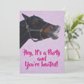 Praten Pony Verjaardag Kaart (Staand voorkant)