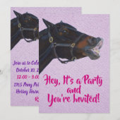 Praten Pony Verjaardag Kaart (Voorkant / Achterkant)