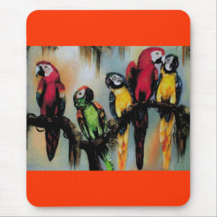 Pratende papegaaien ~ Mousepad Muismat