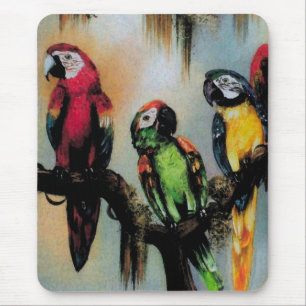 Pratende papegaaien ~ Mousepad Muismat