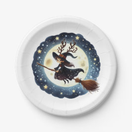 Prato de Papel Viagem da Bruxa Natalina Papieren Bordje