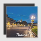 Prato della Valle la nuit à Padova, Italie Magnet (Devant / Derrière)