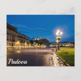 Prato della Valle 's nachts in Padova, Italië Briefkaart