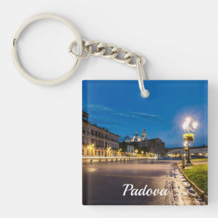 Prato della Valle 's nachts in Padova, Italië Sleutelhanger