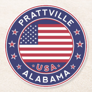 Prattville, Alabama Ronde Kartonnen Onderzetter
