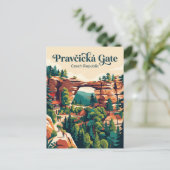 Pravčická Gate Tsjechië Briefkaart (Staand voorkant)