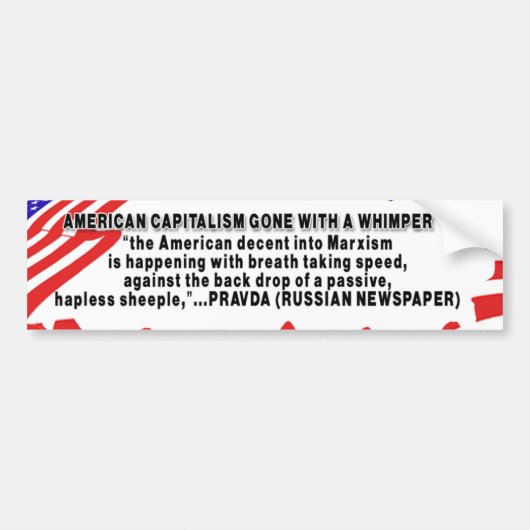 PRAVDA QUOTE - AMERIKAANSE SCHEEPSE BUMPERSTICKER (Voorkant)