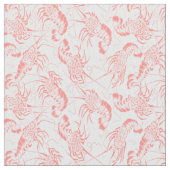Prawn Shrimp Seamless Pattern Stof (Close Up)
