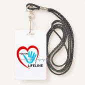 PRAY 1ST YOUTH LIFELINE BADGE (Voorkant met draagriem)