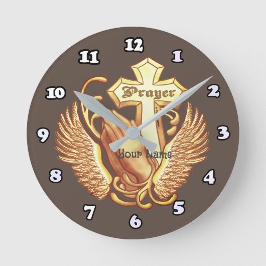 Pray Altijd Cross Ronde Klok (Voorkant)