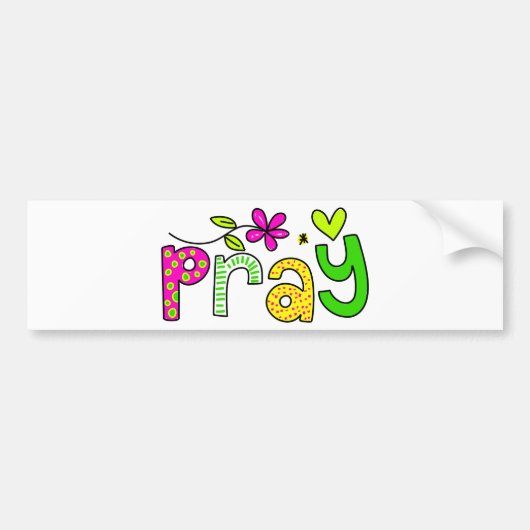 Pray Bumpersticker (Voorkant)