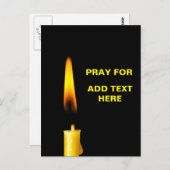 Pray for Add Text Briefkaart (Voorkant / Achterkant)