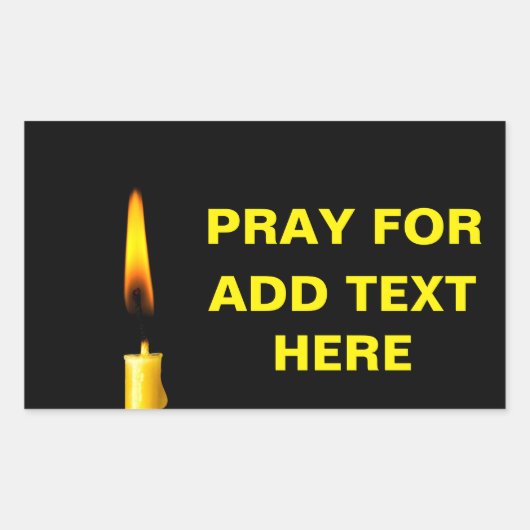 Pray for Add Text Rechthoekige Sticker (Voorkant)